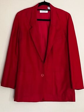 Vintage First Issue Blazer Cotton Linen Blend Size 4